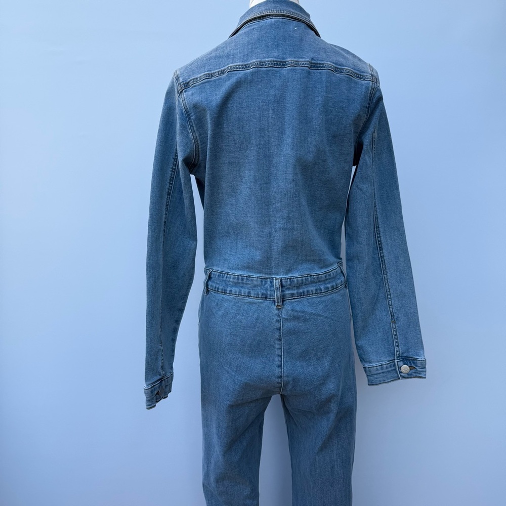Mashed Potatoes Ruby Lou Denim Jumpsuit Blue Mid Rise Women’s Medium NWT - Picture 7 of 16